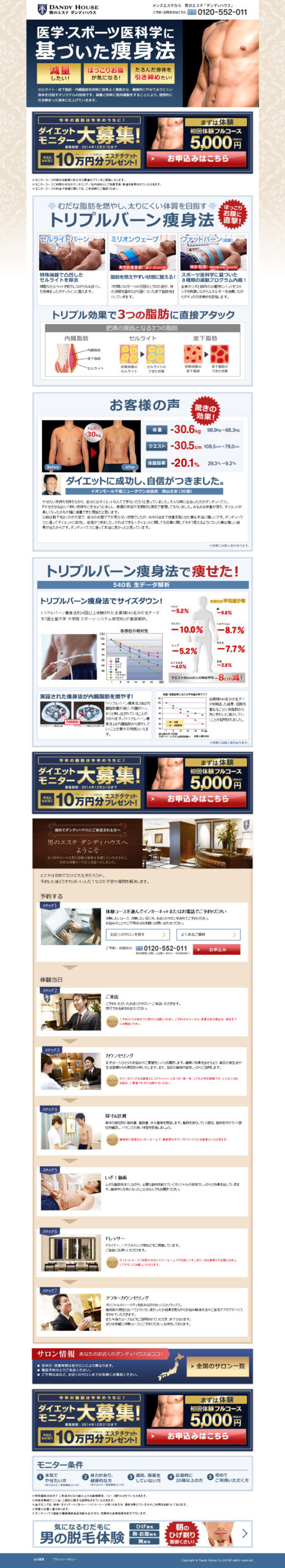 医学・スポーツ医科学に基づいた痩身法｜男のエステ ダンディハウス